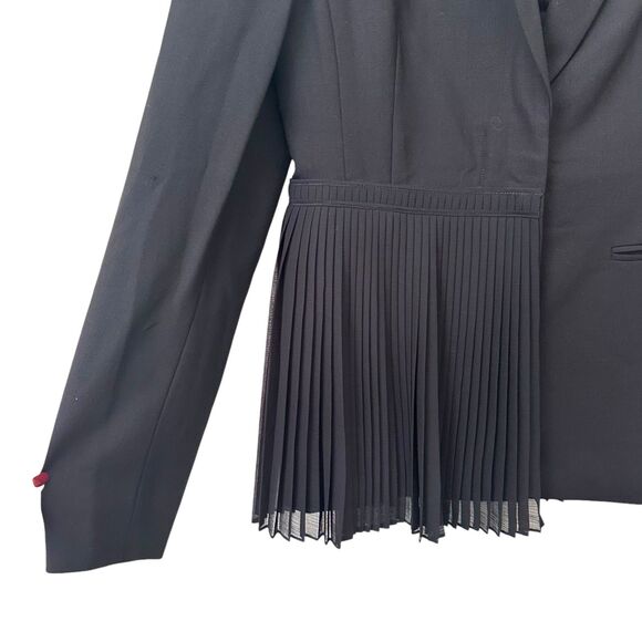 JASON WU‎ Pleated Draped Wool Blazer NWOT Sz4 - Picture 3 of 4